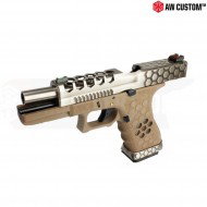 Pistola A Gas Vx Series G17 Dark Earth/silver Gbb Armorer Works (AW-VX0110)