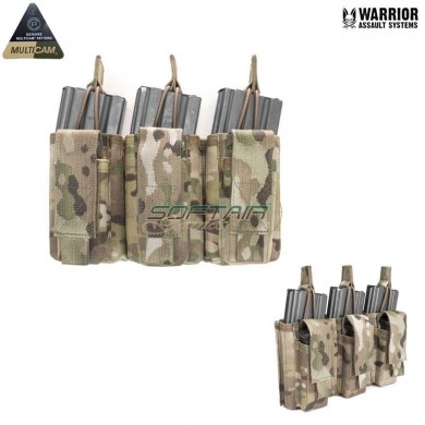 Triple Open 5.56mm & Triple 9mm Velcro Magazines Pouch Multicam® Warrior Assault Systems (w-eo-tmop-tp-mc)