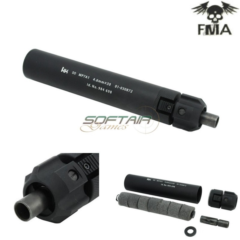 Spegnifiamma & Silenziatore Black Per Mp7 Fma (fma-tb204)