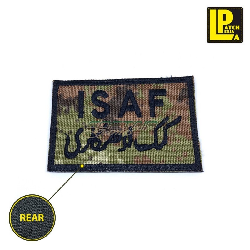 Military Morale Patch Embroidered Rectangle Isaf Vegetato Patcheria (lp-prc197)