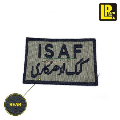 Military Morale Patch Ricamata Rectangle Isaf Sabbia Patcheria (lp-prc196)