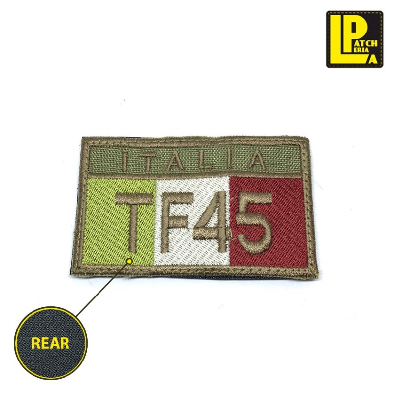 Military Morale Patch Ricamata Bandiera Italia Tf45 Desert Patcheria (lp-prc438)