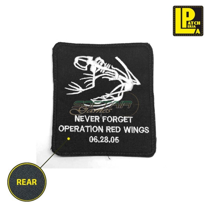 Military Morale Patch Ricamata Never Forget Red Wings Patcheria (lp-prc053)