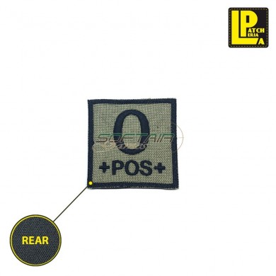 Military Morale Patch Embroidered Blood Type 0+ Square Sand Patcheria (lp-prc047-0+)