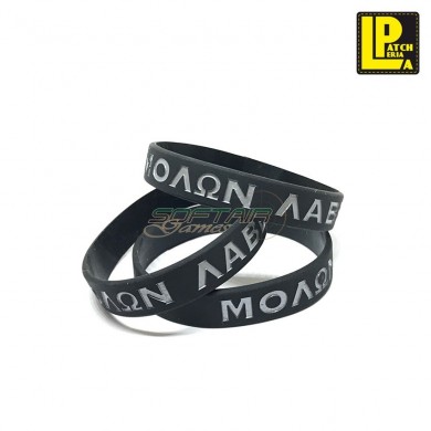 Bracelet Pvc Molon Labe Black Patcheria (lp-brc004)