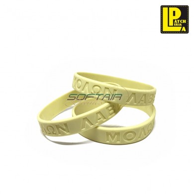 Bracelet Pvc Molon Labe Sand Patcheria (lp-brc008)