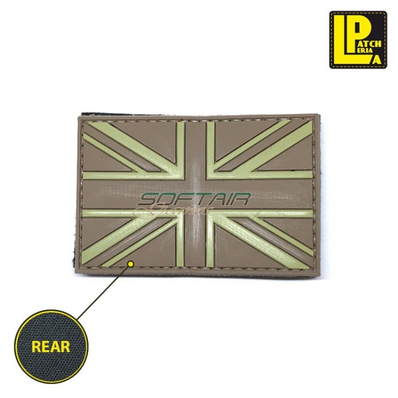 Military Morale Patch Pvc Uk Brown Flag Low Visibility Patcheria (lp-ppvc080)