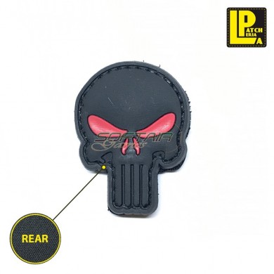 Military Morale Patch Pvc Black Skull Red Eyes Patcheria (lp-ppvc041)
