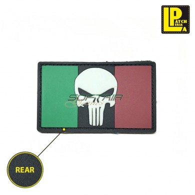 Military Morale Patch Pvc Bandiera Teschio Italia Patcheria (lp-ppvc119)