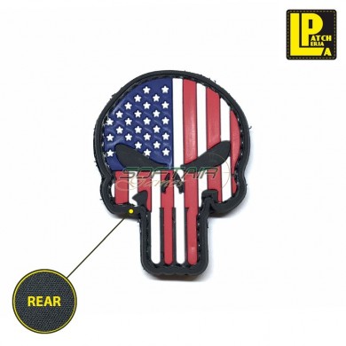 Military Morale Patch Pvc Bandiera Usa/teschio Patcheria (lp-ppvc202)