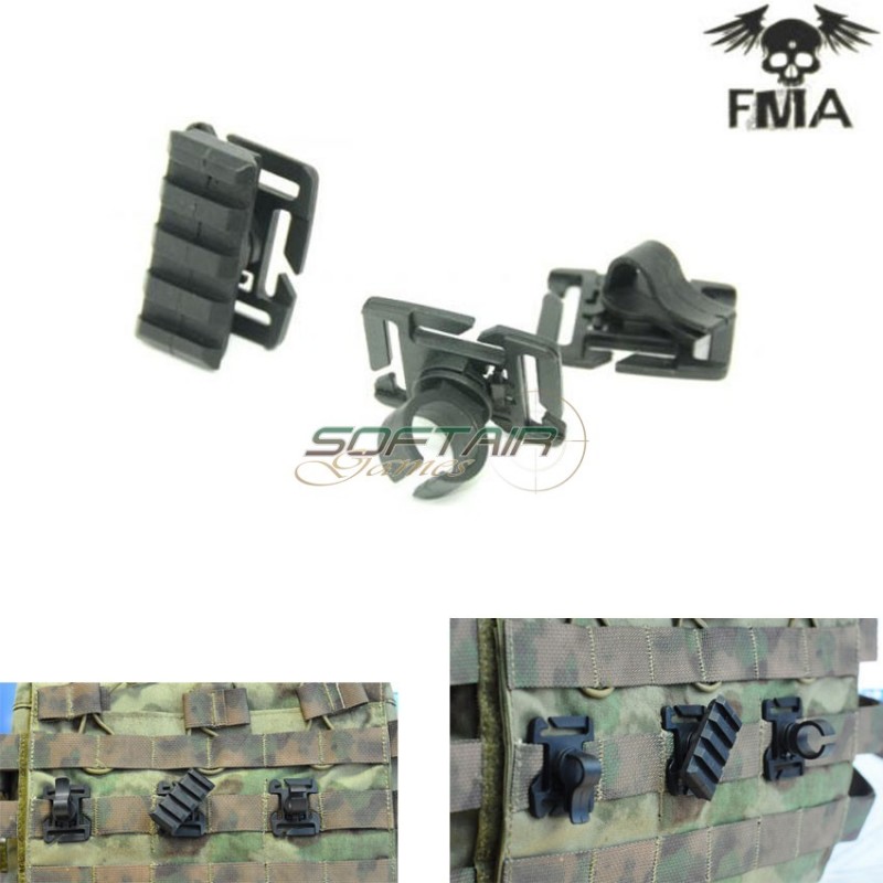 Set 3 Adattatori 25mm Molle System Black Fma (fma-tb540)