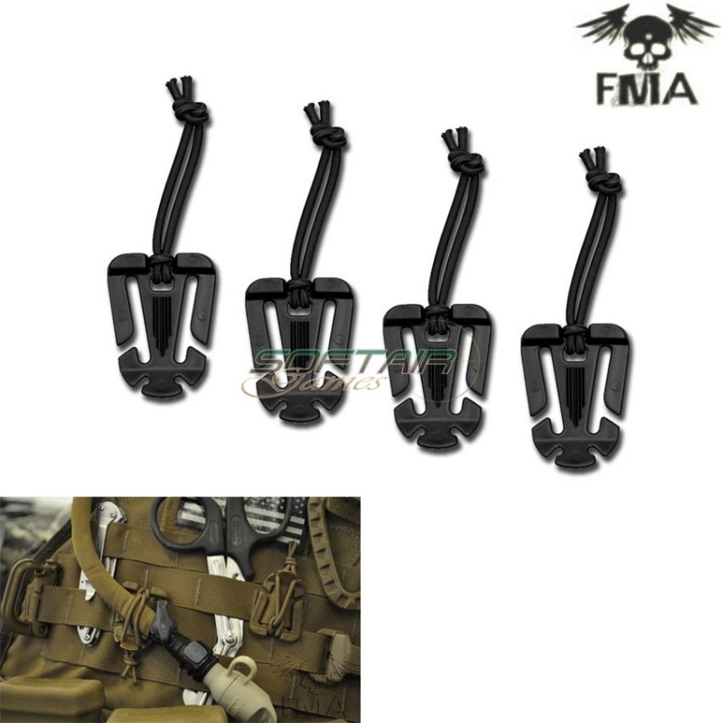 Set 4 Web Dominator Mounting Clips Black Fma (tb601)