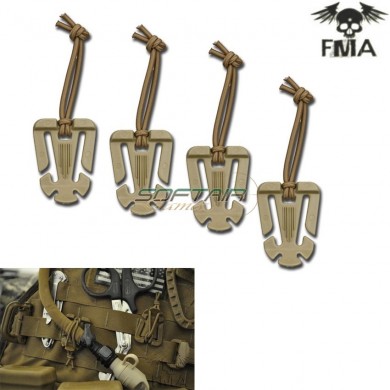 Set 4 Web Dominator Mounting Clips Dark Earth Fma (fma-tb602-de)