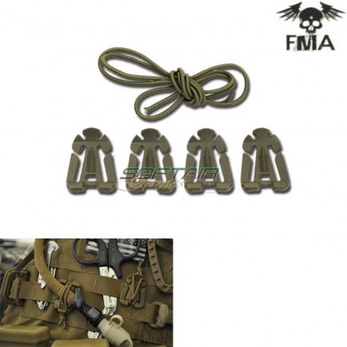 Set 4 Web Dominator Mounting Clips Olive Drab Fma (fma-tb604-od)