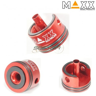 Testa Cilindro In Alluminio Double Air Seal & Damper Per Ver.2/3 Aeg Maxx Model (mx-cyl001chs)