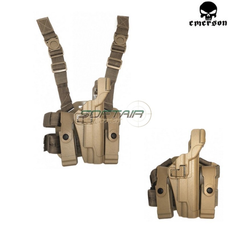 Auto Lock Duty Holster Panel Dark Earth Per 1911 Emerson (bd6103ds)