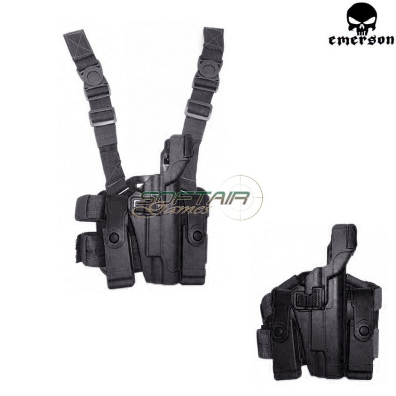 Pannello Auto Lock Fondina Duty Black Per 1911 Emerson (bd6103bs)