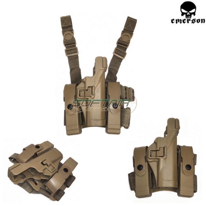 Auto Lock Duty Holster Panel Dark Earth Per Glock Emerson (bd6104ds)