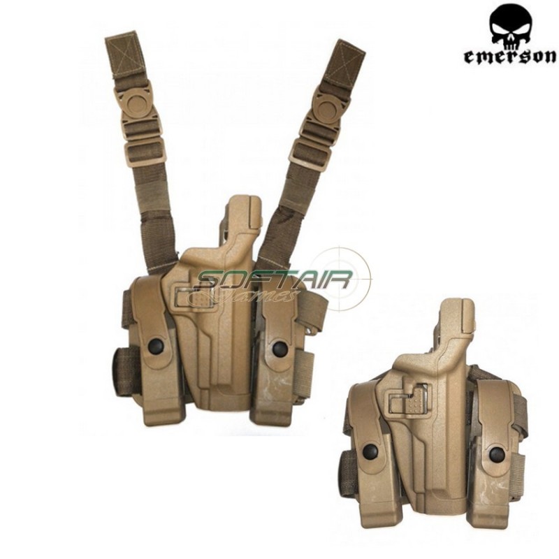Auto Lock Duty Holster Panel Dark Earth Per M92 Emerson (bd6106ds)