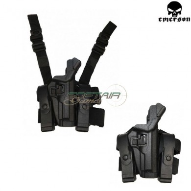 Auto Lock Duty Holster Panel Black Per M92 Emerson (bd6106bs)