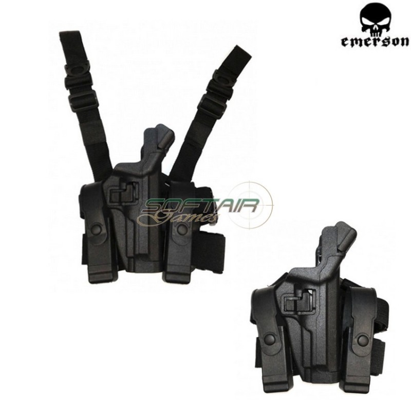 Auto Lock Duty Holster Panel Black Per M92 Emerson (bd6106bs)