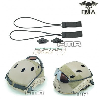 Set Black Goggles Auxiliary Line For Helmets Fma (fma-tb793)