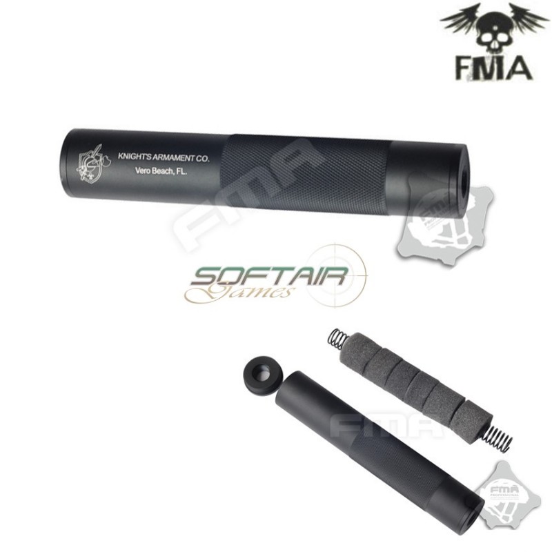 Silenziatore 14mm Cw/ccw Knight Type 198mm Black Fma (fma-tb884)