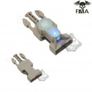 S-lite Fibbia Side Release Mil-spec Dark Earth Con Blue Strobe Light Fma (fma-tb900-bl)