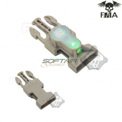 S-lite Side Release Mil-spec Buckle Dark Earth With Green Strobe Light Fma (fma-tb900-gr)