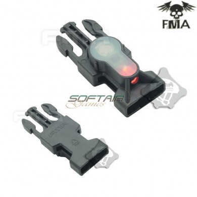 S-lite Fibbia Side Release Mil-spec Black Con Red Strobe Light Fma (fma-tb901-red)