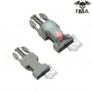 S-lite Side Release Mil-spec Buckle Foliage Green With Red Strobe Light Fma (fma-tb902-red)