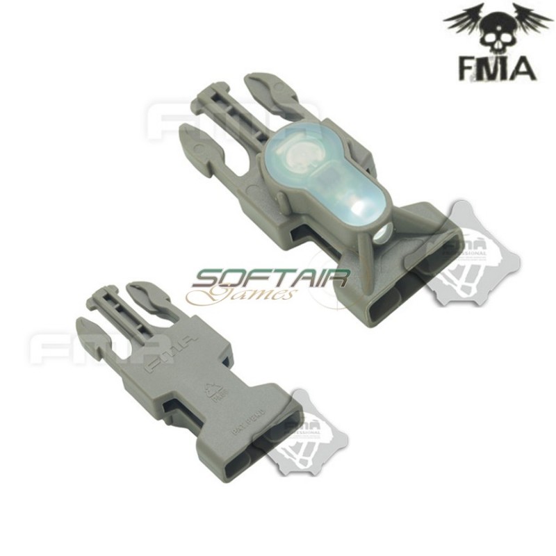 S-lite Side Release Mil-spec Buckle Foliage Green With White Strobe Light Fma (fma-tb902-wh)