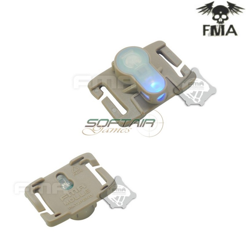 S-lite Fxukv Type Molle System Dark Earth With Blue Strobe Light Fma (fma-tb905-bl)