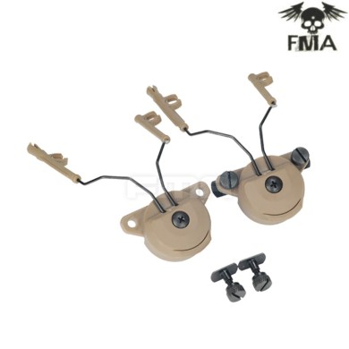 Headset And Helmet Rail Adapter Gen1 Set For Comtac I/ii Dark Earth Fma (fma-997-de)