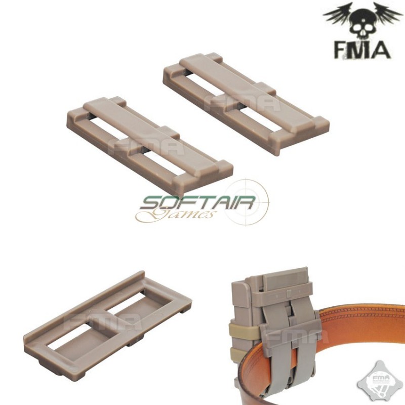 Set 2 Auxiliary Large Dark Earth Belt For Fast Mag Pouch Fma (fma-tb1005-de)