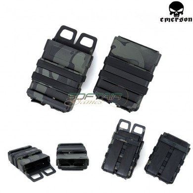 Double Rigid Fast 5.56 M4 Mag Pouch Multicam Black Emerson (em6350mb)