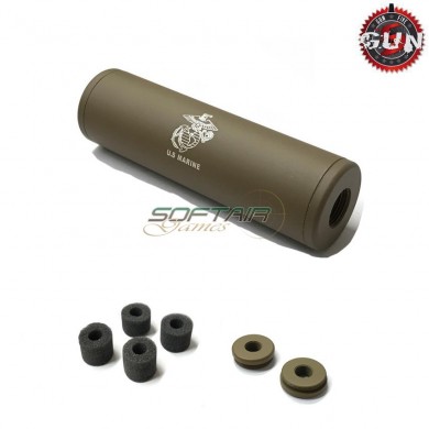 Silenziatore 14mm Cw U.s. Marine Slim Type 110mm Dark Earth Gun Five (gf-rh0030-de)