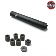 Silenziatore 14mm Ccw U.s. Marine Long Type 200mm Black Gun Five (gf-sil04-bk)