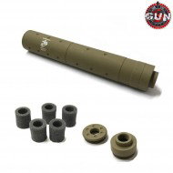 Silencer 14mm Ccw U.s. Marine Long Type 160mm Dark Earth Gun Five (gf-sil04-de)