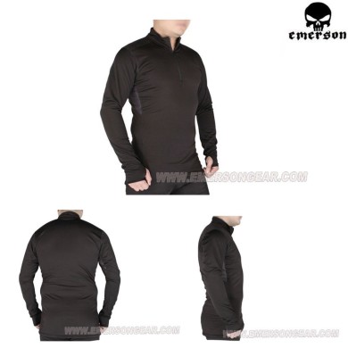 Maglia Termica Zip Version Breathable Workout Warm Black Emerson (em6808)