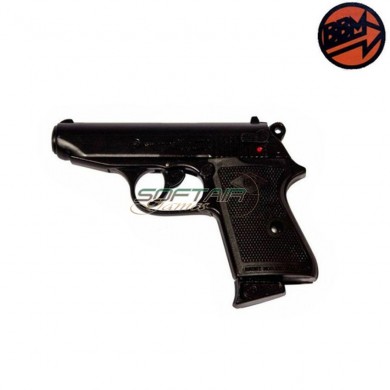 Blank Pistol New Police Pak Black Caliber 9 Bruni (br-2001)