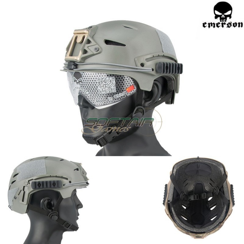 Fast Exfil Bump Helmet Foliage Green With Google Emerson (em8981)
