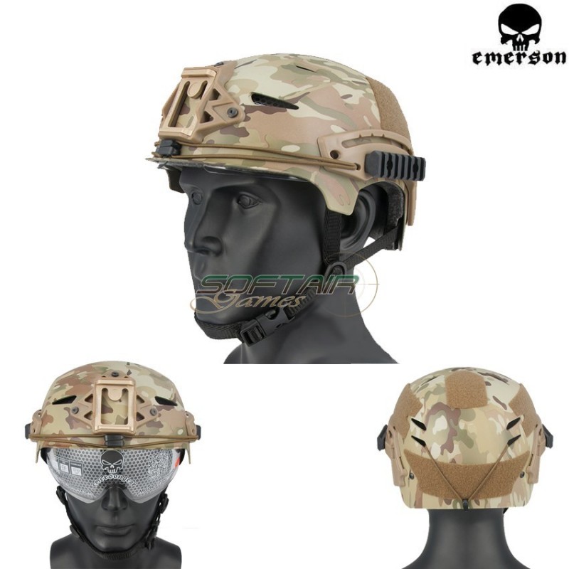 Elmetto Fast Exfil Bump Multicam Con Occhiale Emerson (em8981d)