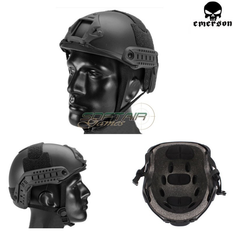 Elmetto Mh Simple Version Black Emerson (em8812b)