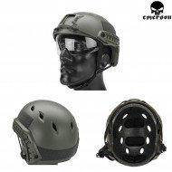 Elmetto Fast Base Jump Foliage Green Con Occhiale Emerson (em8818)