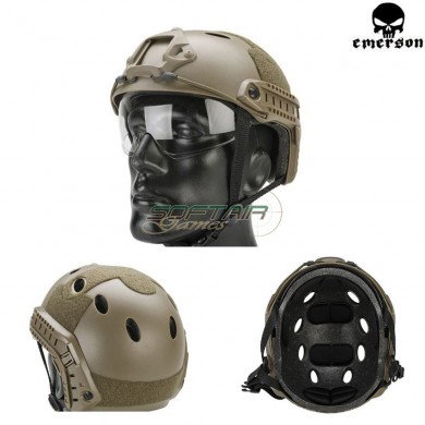 Fast Pararescue Jumpers Helmet Dark Earth With Google Emerson (em8819a)