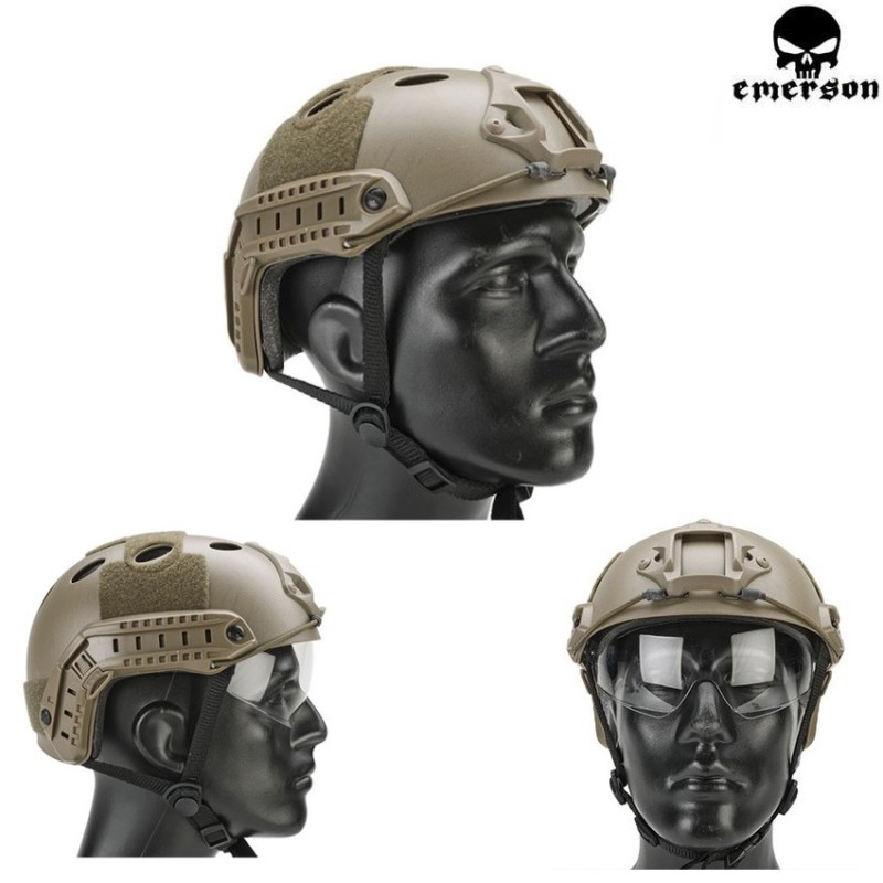 Fast Pararescue Jumpers Helmet Dark Earth With Google Emerson (em8819a)