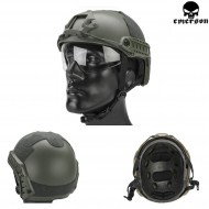 Elmetto Fast Mh Foliage Green Con Occhiale Emerson (em8820)