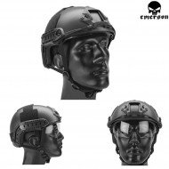 Elmetto Fast Mh Black Con Occhiale Emerson (em8820b)