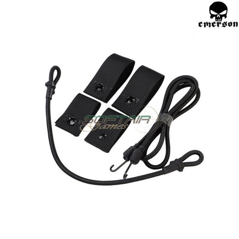Set Cavi Elastici Black Multifunzione Per Elmetto Emerson (em8824)